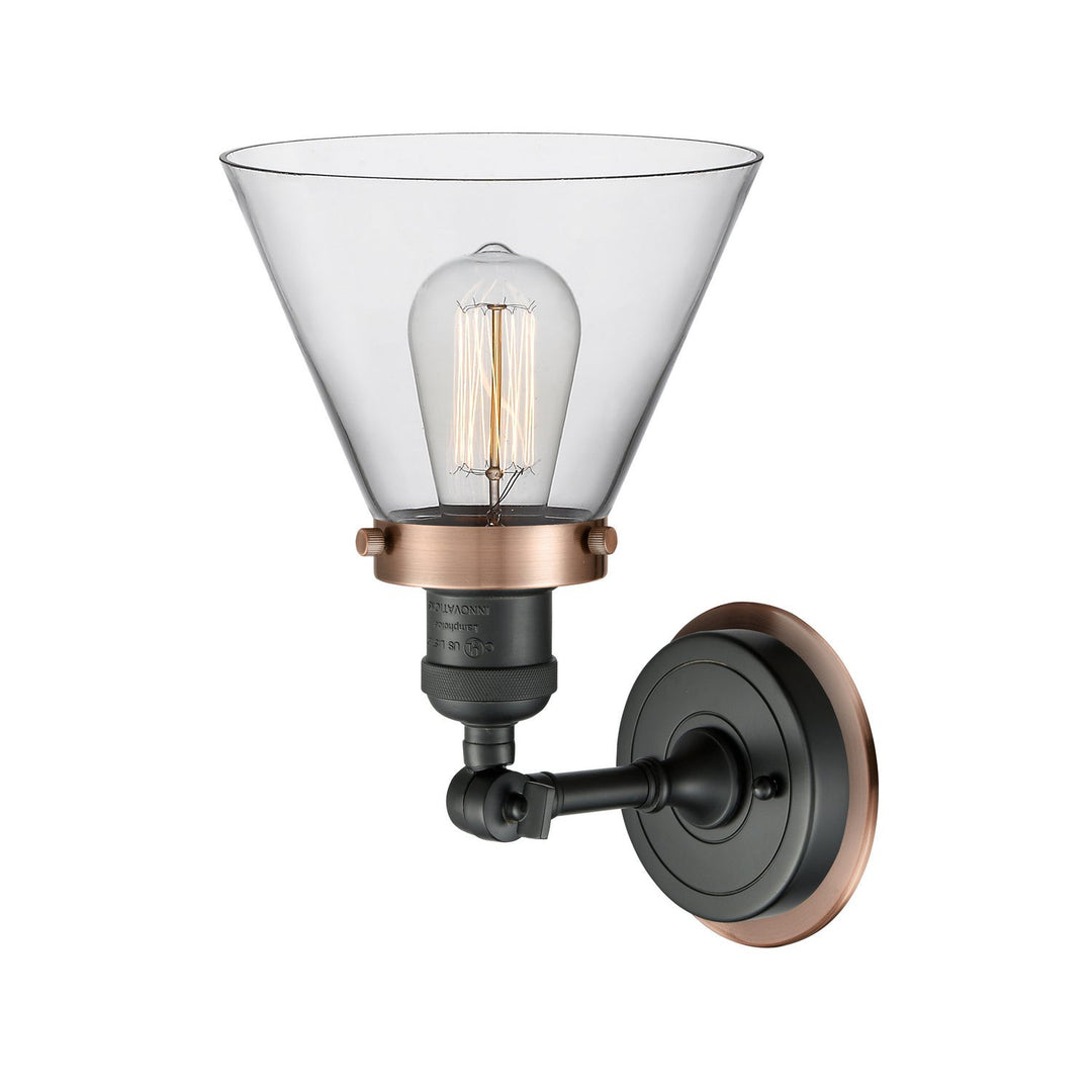 Innovations Franklin Restoration 203BK-BPAC-HRAC-G42 Wall Sconce Light - Matte Black