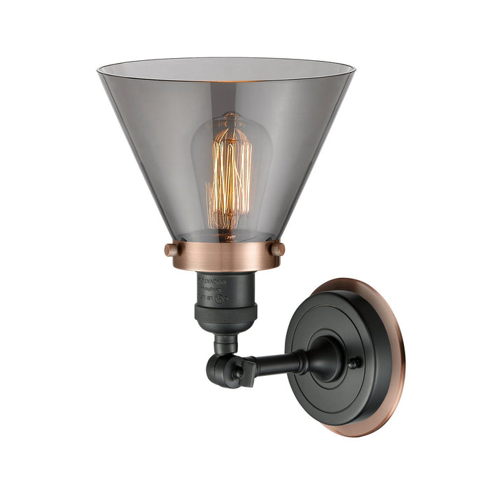 Innovations Franklin Restoration 203BK-BPAC-HRAC-G43 Wall Sconce Light - Matte Black