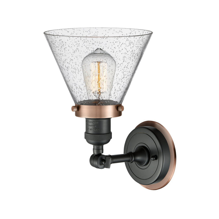 Innovations Franklin Restoration 203BK-BPAC-HRAC-G44 Wall Sconce Light - Matte Black