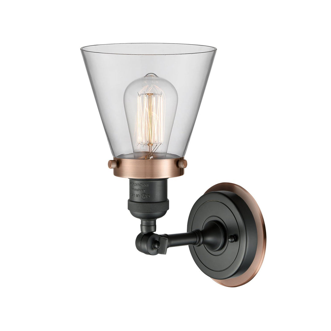 Innovations Franklin Restoration 203BK-BPAC-HRAC-G62 Wall Sconce Light - Matte Black