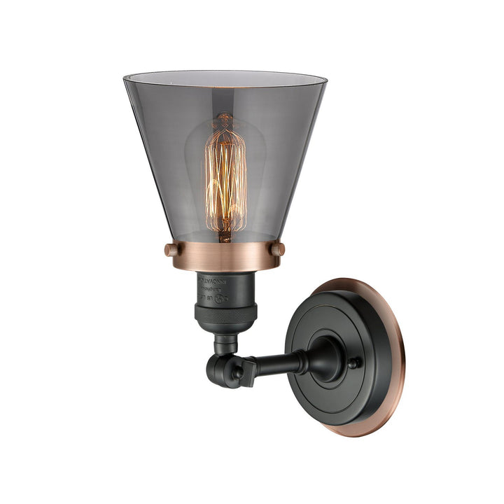 Innovations Franklin Restoration 203BK-BPAC-HRAC-G63 Wall Sconce Light - Matte Black