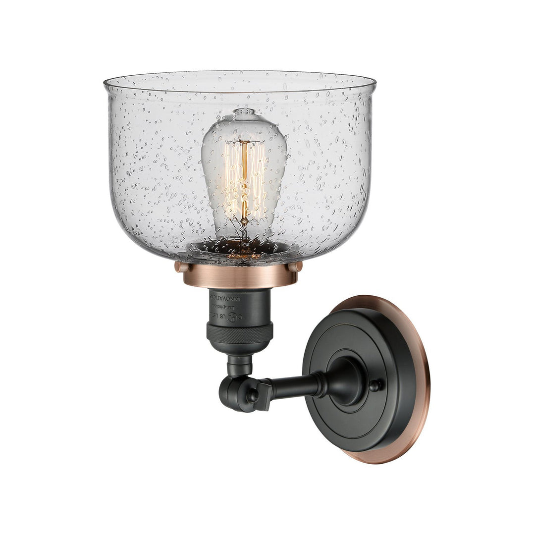 Innovations Franklin Restoration 203BK-BPAC-HRAC-G74 Wall Sconce Light - Matte Black