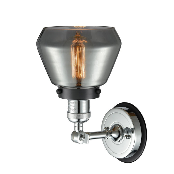 Innovations Franklin Restoration 203PC-BPBK-HRBK-G173 Wall Sconce Light - Polished Chrome