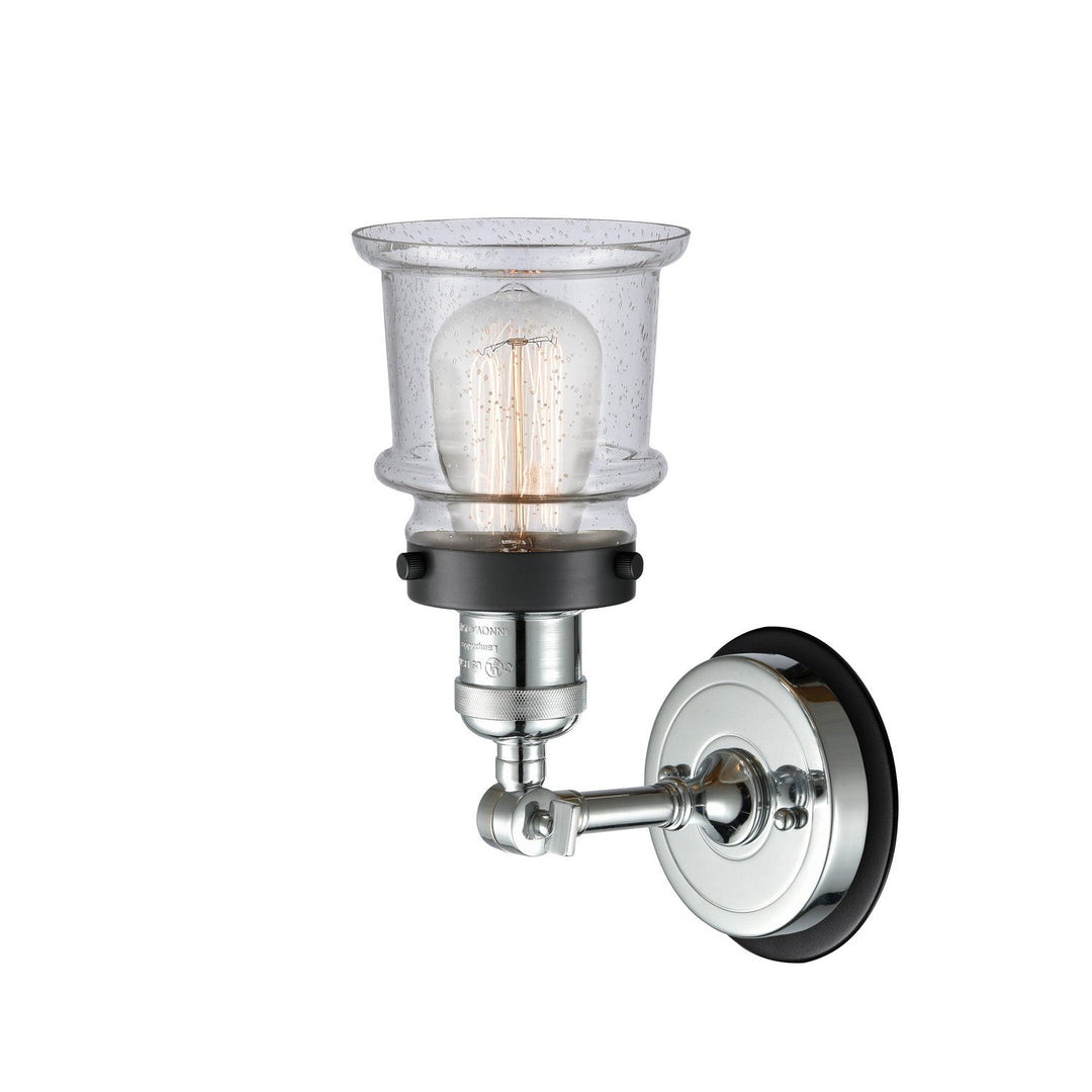 Innovations Franklin Restoration 203PC-BPBK-HRBK-G184S Wall Sconce Light - Polished Chrome