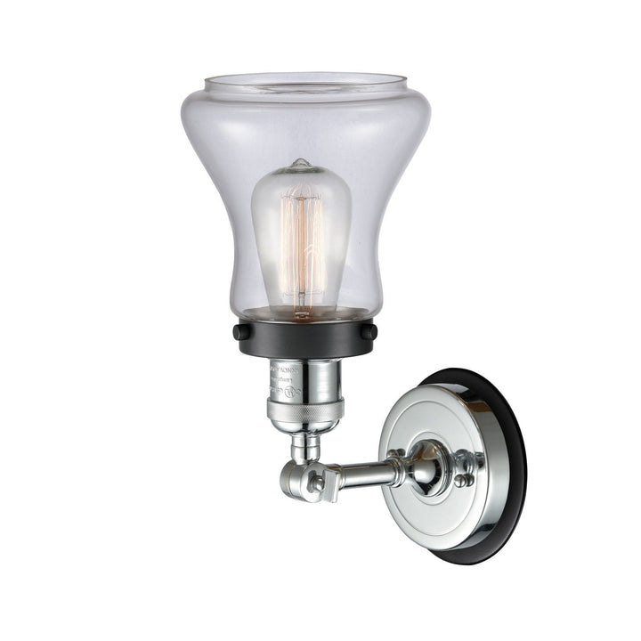 Innovations Franklin Restoration 203PC-BPBK-HRBK-G192 Wall Sconce Light - Polished Chrome