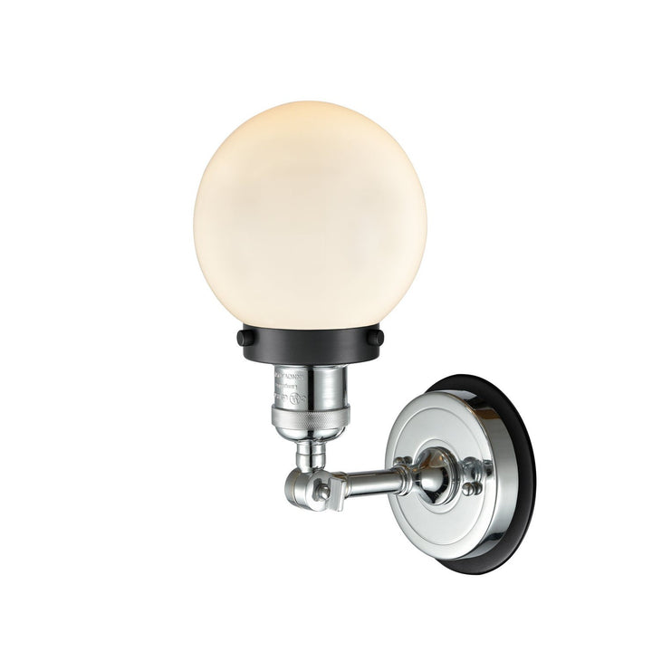 Innovations Franklin Restoration 203PC-BPBK-HRBK-G201-6 Wall Sconce Light - Polished Chrome