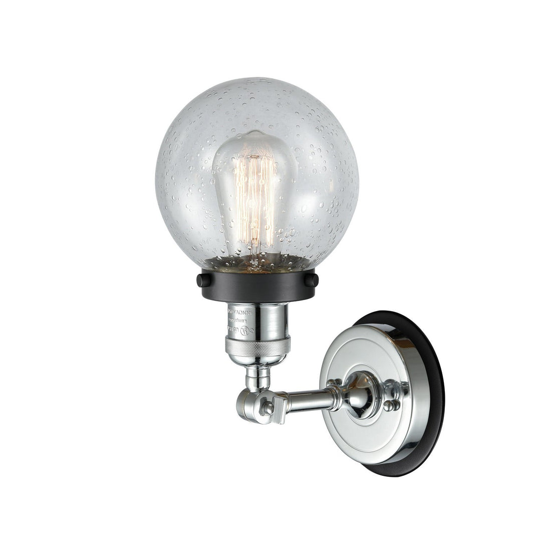 Innovations Franklin Restoration 203PC-BPBK-HRBK-G204-6 Wall Sconce Light - Polished Chrome