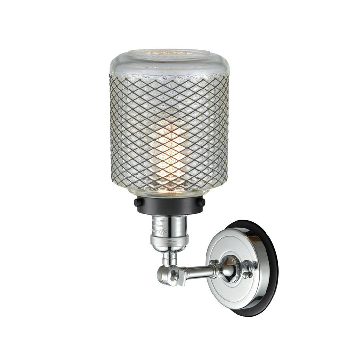 Innovations Franklin Restoration 203PC-BPBK-HRBK-G262 Wall Sconce Light - Polished Chrome