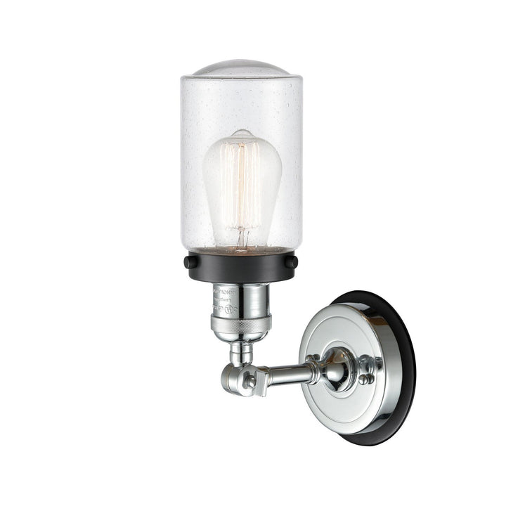 Innovations Franklin Restoration 203PC-BPBK-HRBK-G314 Wall Sconce Light - Polished Chrome