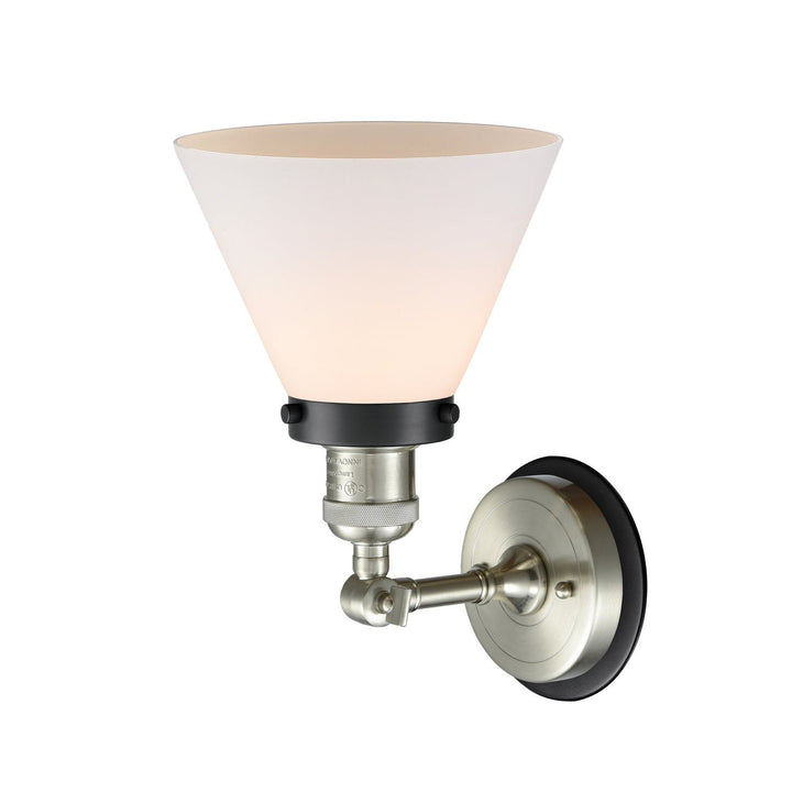 Innovations Franklin Restoration 203SN-BPBK-HRBK-G41 Wall Sconce Light - Brushed Satin Nickel