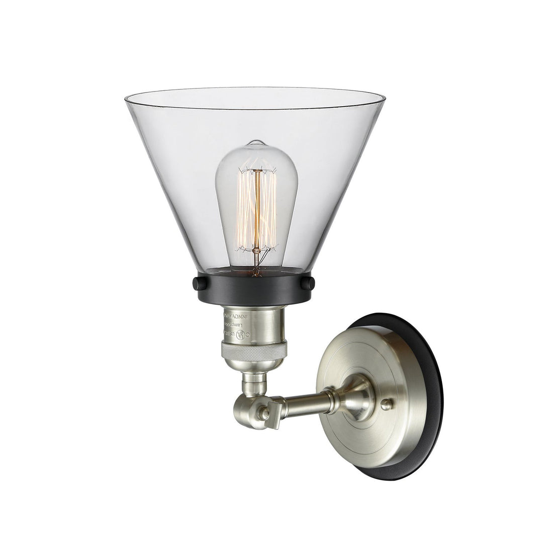 Innovations Franklin Restoration 203SN-BPBK-HRBK-G42 Wall Sconce Light - Brushed Satin Nickel