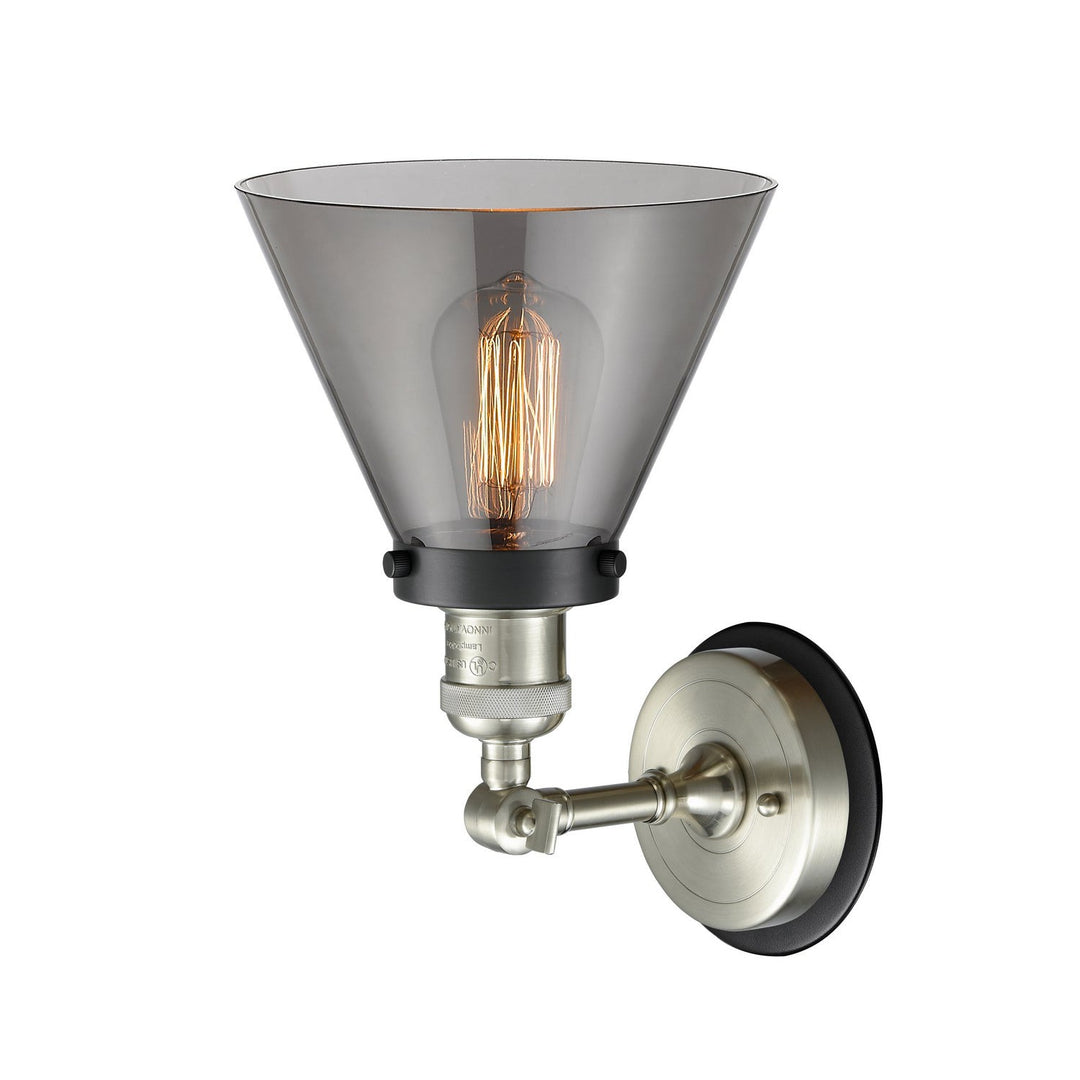 Innovations Franklin Restoration 203SN-BPBK-HRBK-G43 Wall Sconce Light - Brushed Satin Nickel