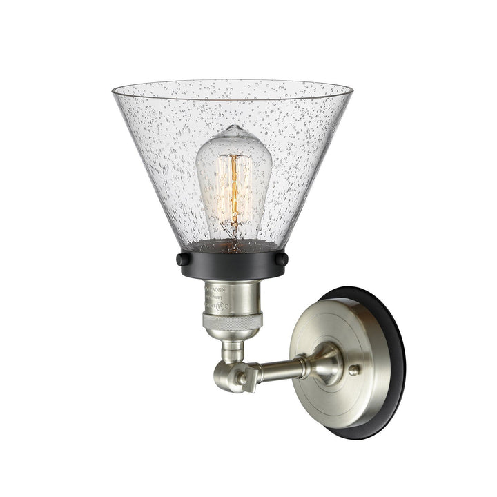 Innovations Franklin Restoration 203SN-BPBK-HRBK-G44 Wall Sconce Light - Brushed Satin Nickel