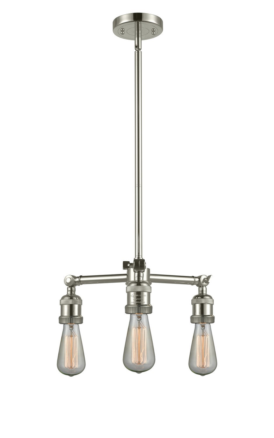 Innovations Franklin Restoration 207-PN-LED Chandelier Light - Polished Nickel