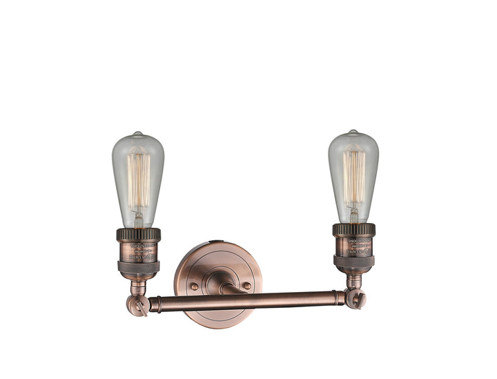 Innovations Franklin Restoration 208-AC-LED Bath Vanity Light 11 in. wide - Antique Copper