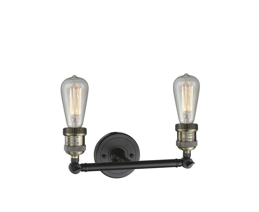 Innovations Franklin Restoration 208-BAB-LED Bath Vanity Light 11 in. wide - Black Antique Brass