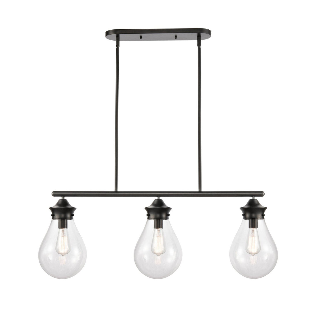 Innovations 414-3I-BK-G4142-8 Chandelier Light - Matte Black