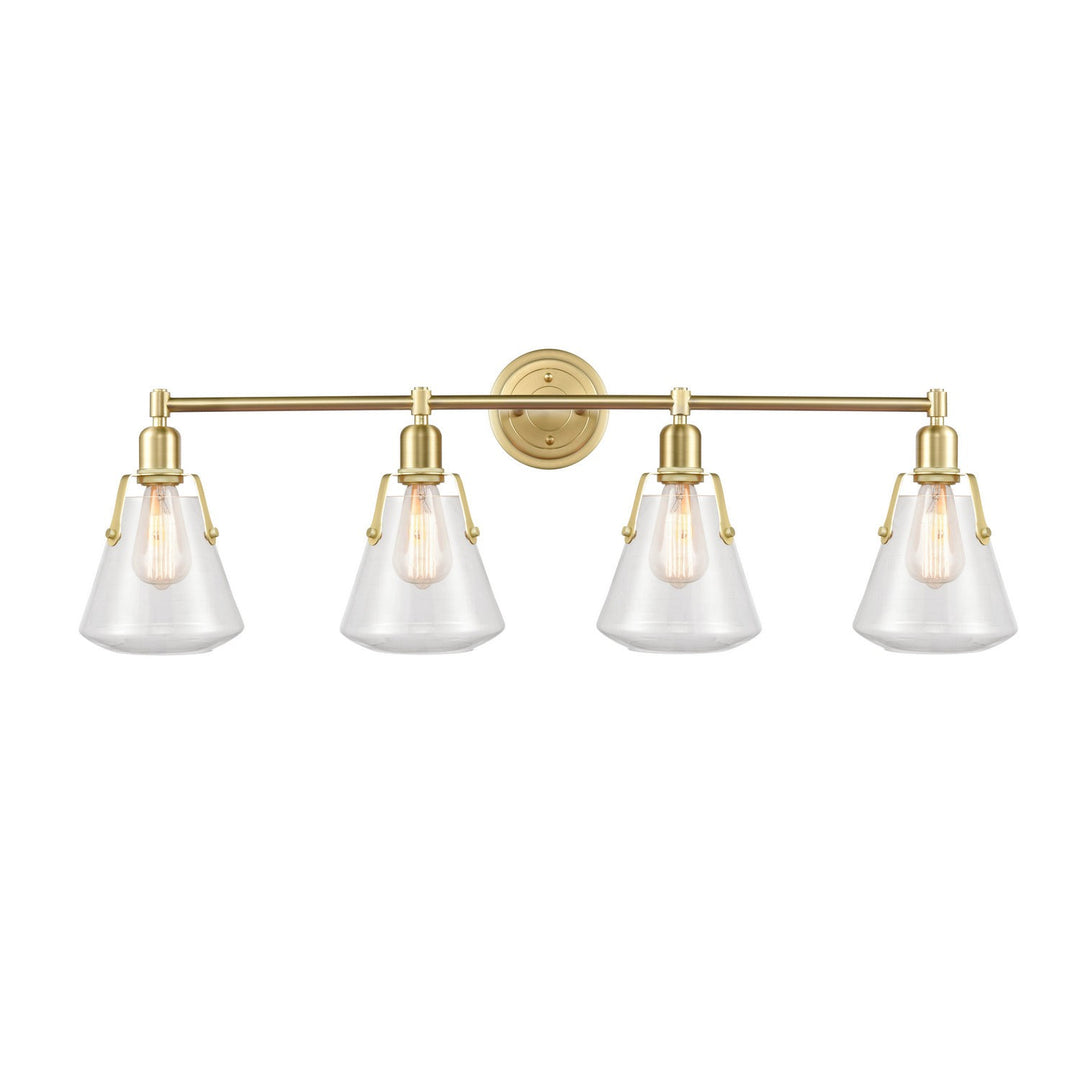 Innovations 422-4W-SB-G4222-7 Bath Vanity Light 40 in. wide - Satin Brass
