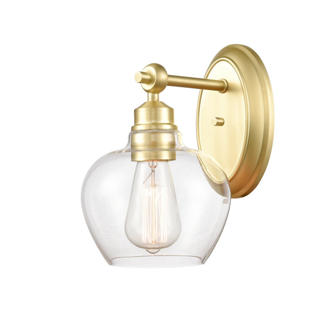 Innovations 438-1W-SB-G4382 Bath Vanity Light 7 in. wide - Satin Brass