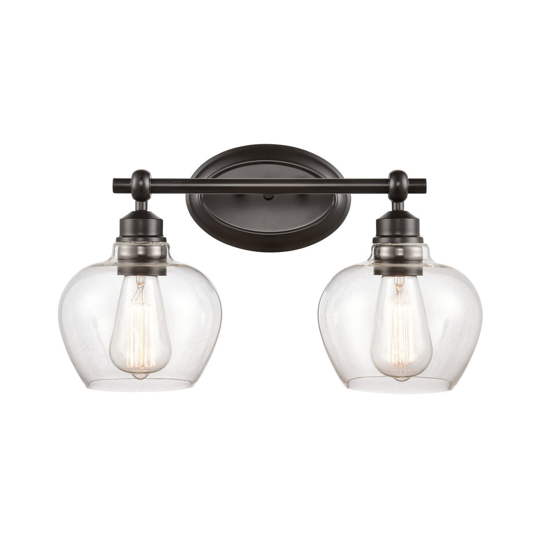 Innovations 438-2W-BK-G4382 Bath Vanity Light 17 in. wide - Matte Black