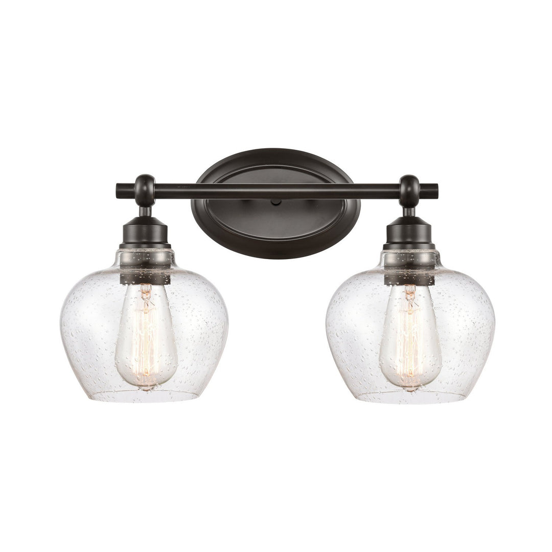 Innovations 438-2W-BK-G4384 Bath Vanity Light 17 in. wide - Matte Black
