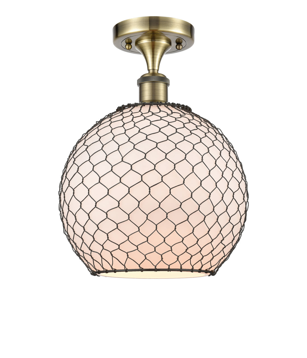 Innovations Ballston 516-1C-AB-G121-10CBK Ceiling Light - Antique Brass
