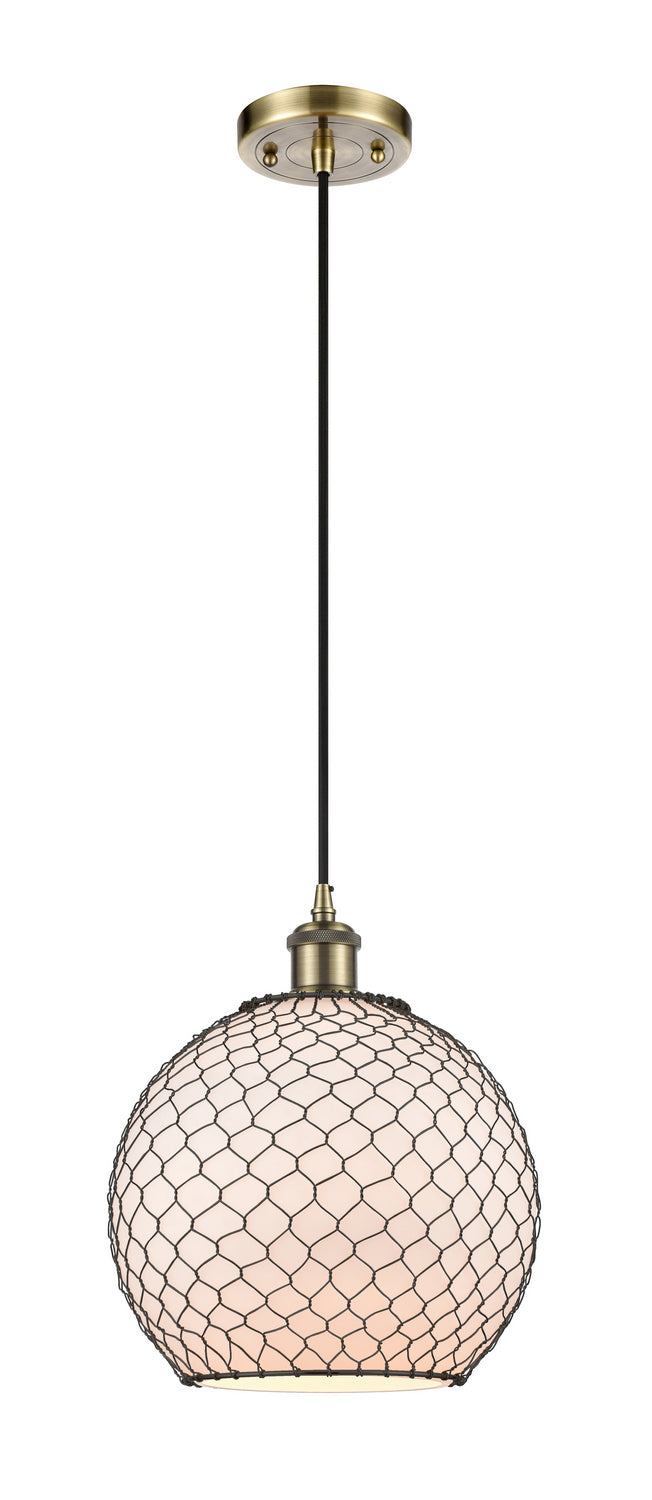 Innovations Ballston 516-1P-AB-G121-10CBK Pendant Light - Antique Brass