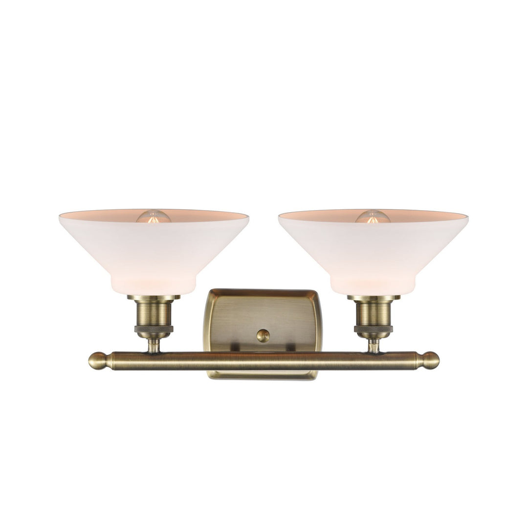 Innovations Ballston 516-2W-AB-G131 Bath Vanity Light 18 in. wide - Antique Brass