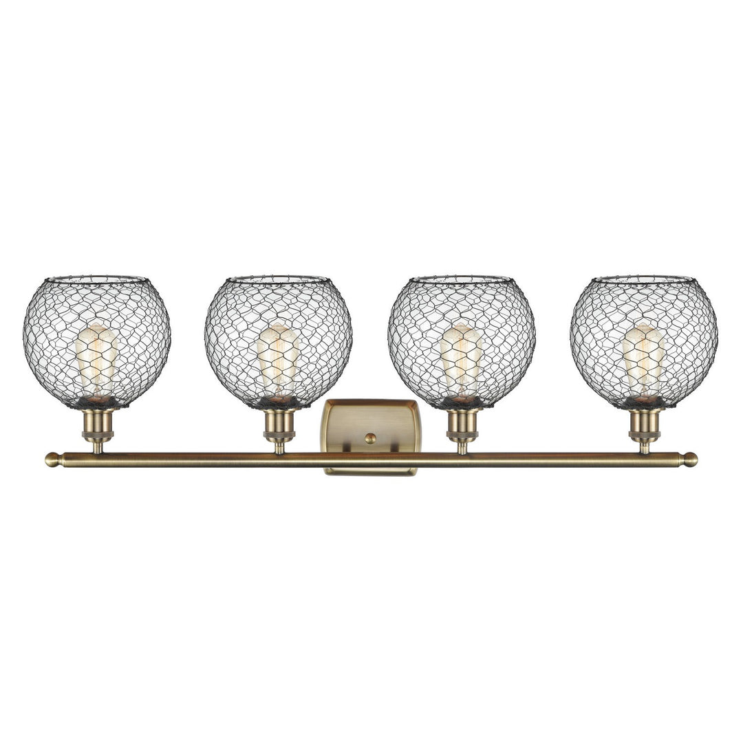 Innovations Ballston 516-4W-AB-G122-8CBK Bath Vanity Light 36 in. wide - Antique Brass