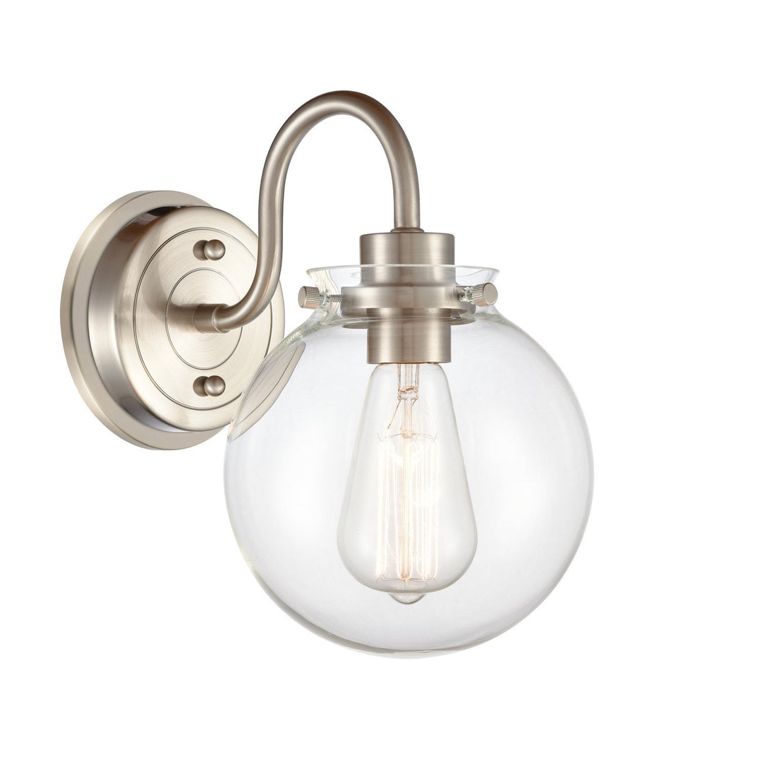 Innovations 437-1W-SN-G4372-LED Bath Vanity Light 7 in. wide - Satin Nickel