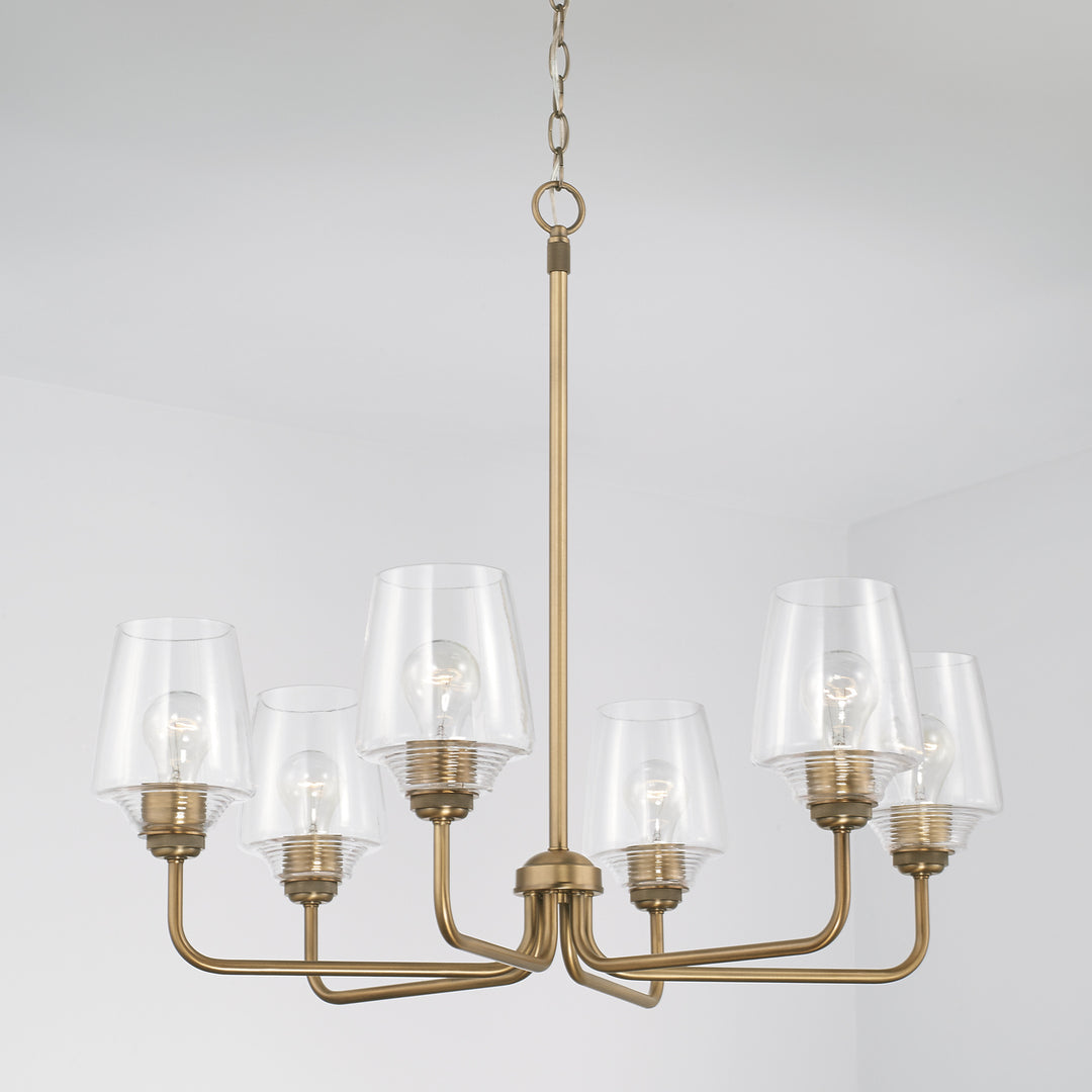 Capital Miller 442261AD-512 Chandelier Light - Aged Brass