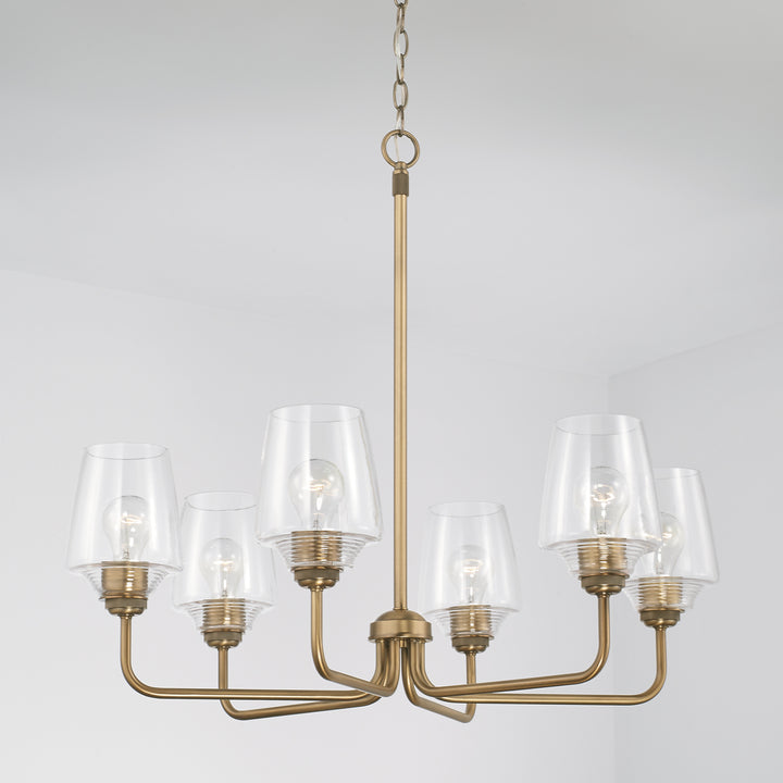 Capital Miller 442261AD-512 Chandelier Light - Aged Brass