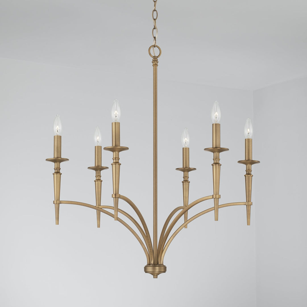 Capital Abbie 442661AD-701 Chandelier Light - Aged Brass