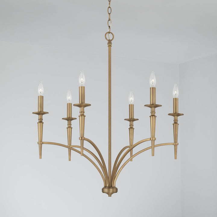 Capital Abbie 442661AD-701 Chandelier Light - Aged Brass