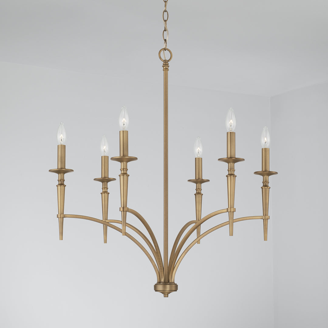 Capital Abbie 442661AD-701 Chandelier Light - Aged Brass