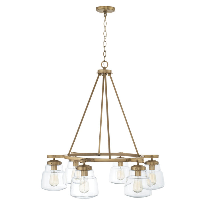 Capital Dillon 442761AD-518 Chandelier Light - Aged Brass