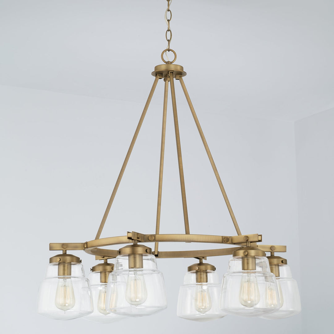 Capital Dillon 442761AD-518 Chandelier Light - Aged Brass