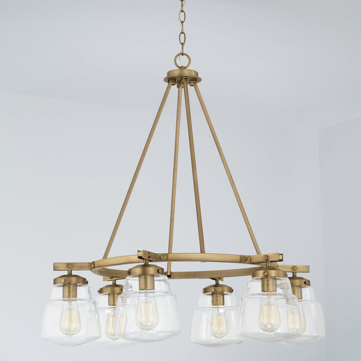 Capital Dillon 442761AD-518 Chandelier Light - Aged Brass