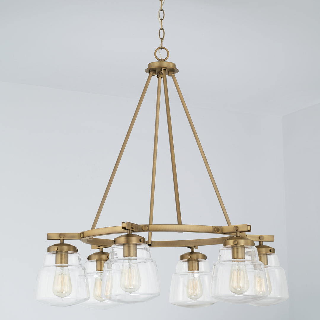 Capital Dillon 442761AD-518 Chandelier Light - Aged Brass