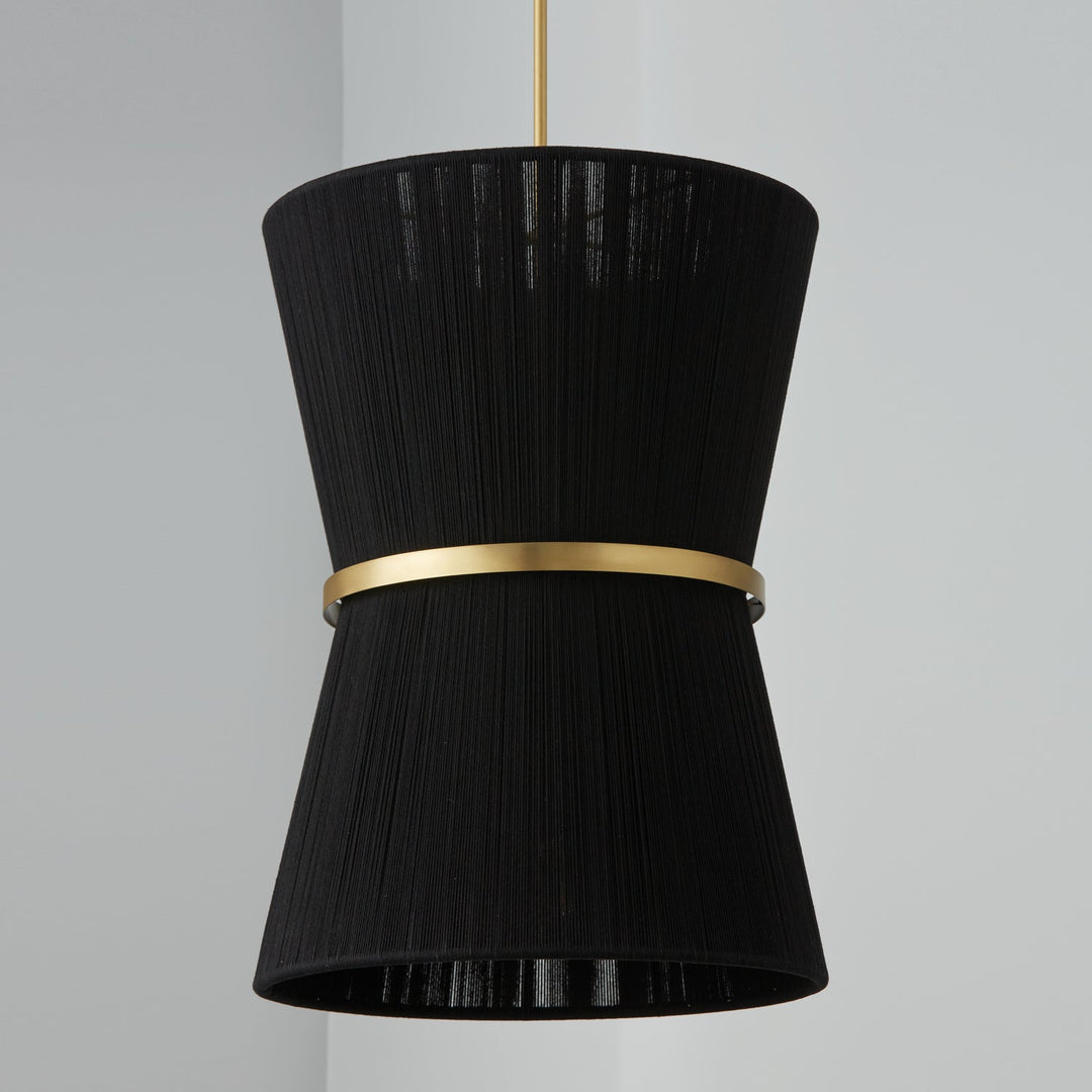 Capital Cecilia 541261KP Pendant Light - Black Rope and Patinaed Brass