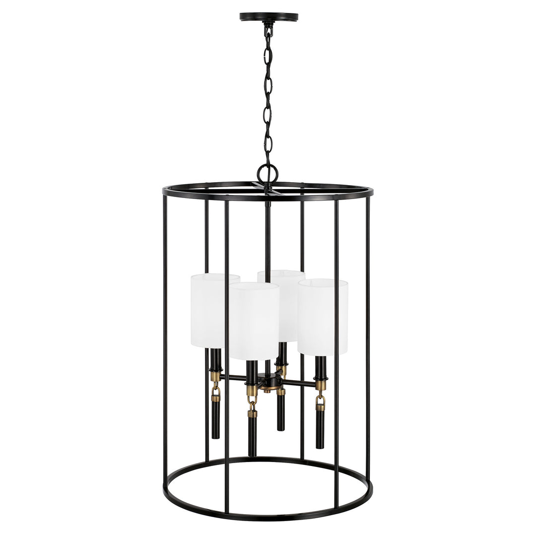 Capital Beckham 541941YA-700 Pendant Light - Glossy Black and Aged Brass