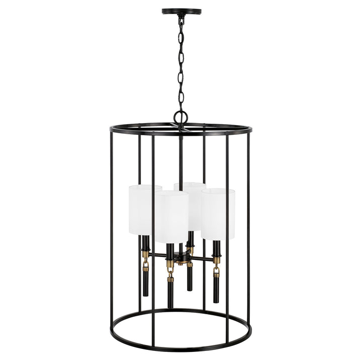 Capital Beckham 541941YA-700 Pendant Light - Glossy Black and Aged Brass