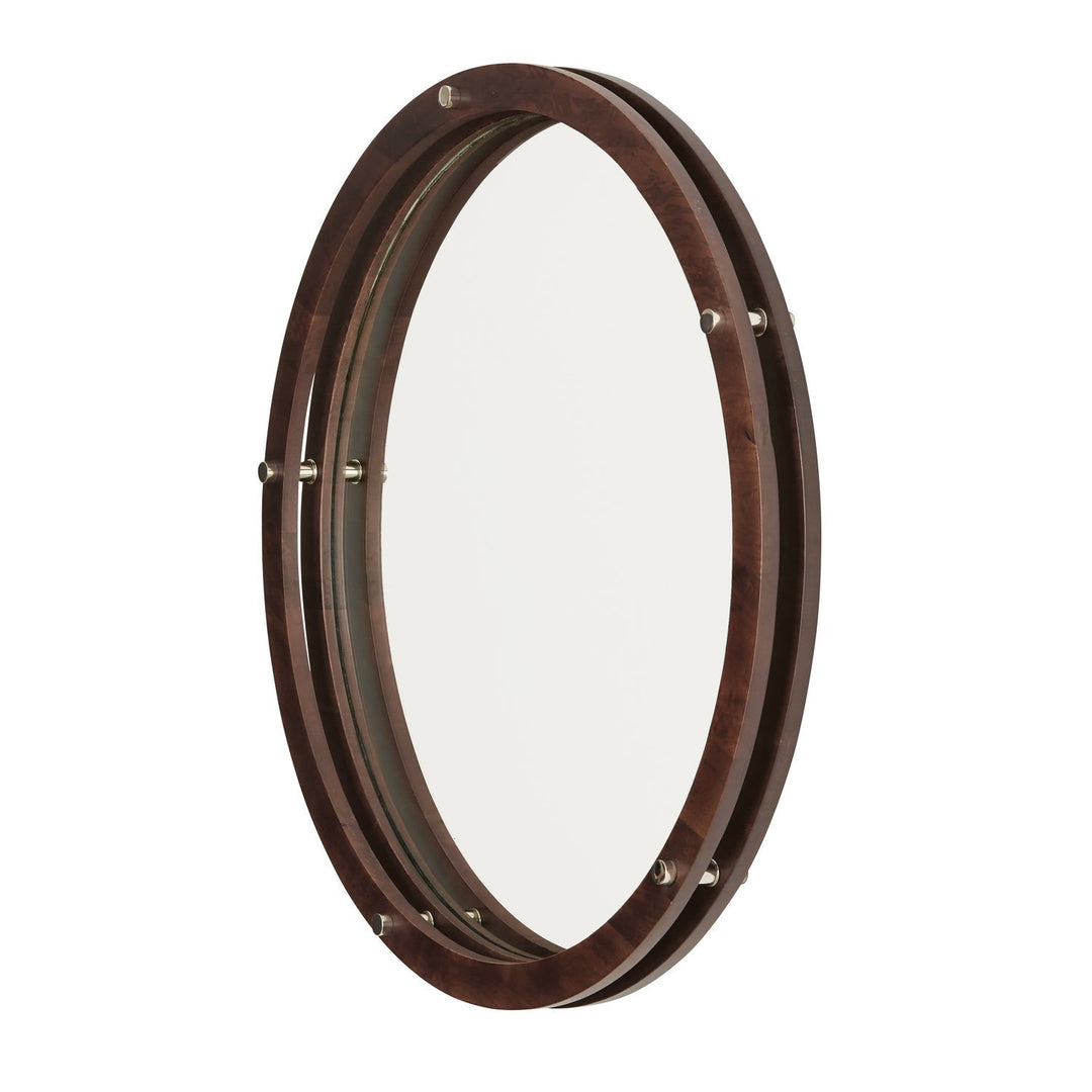 Capital Lighting 739901MM  Mirror Mirror Dark Wood And Polished Nickel