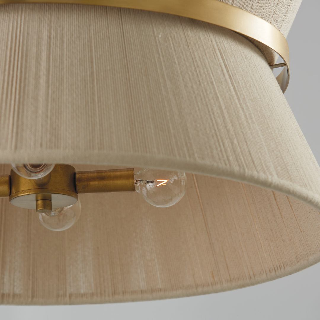 Capital Cecilia 341281NP Pendant Light - Bleached Natural Rope and Patinaed Brass