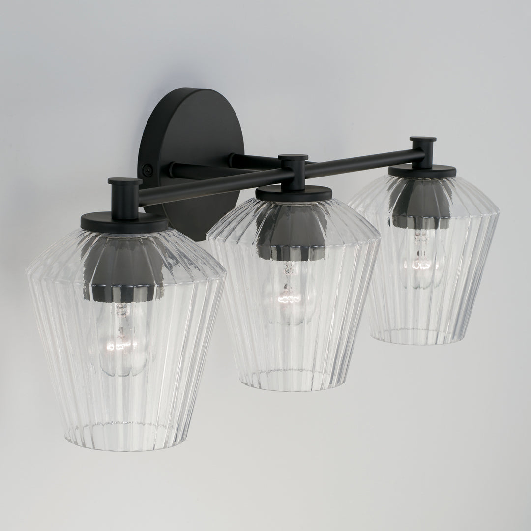 Capital Beau 141431MB-507 Bath Vanity Light 24 in. wide - Matte Black