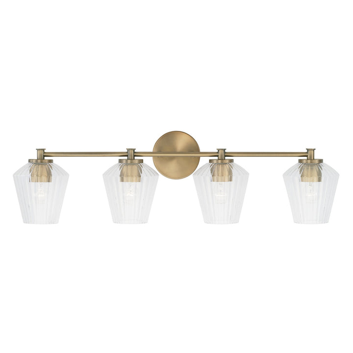 Capital Beau 141441AD-507 Bath Vanity Light 33 in. wide - Aged Brass