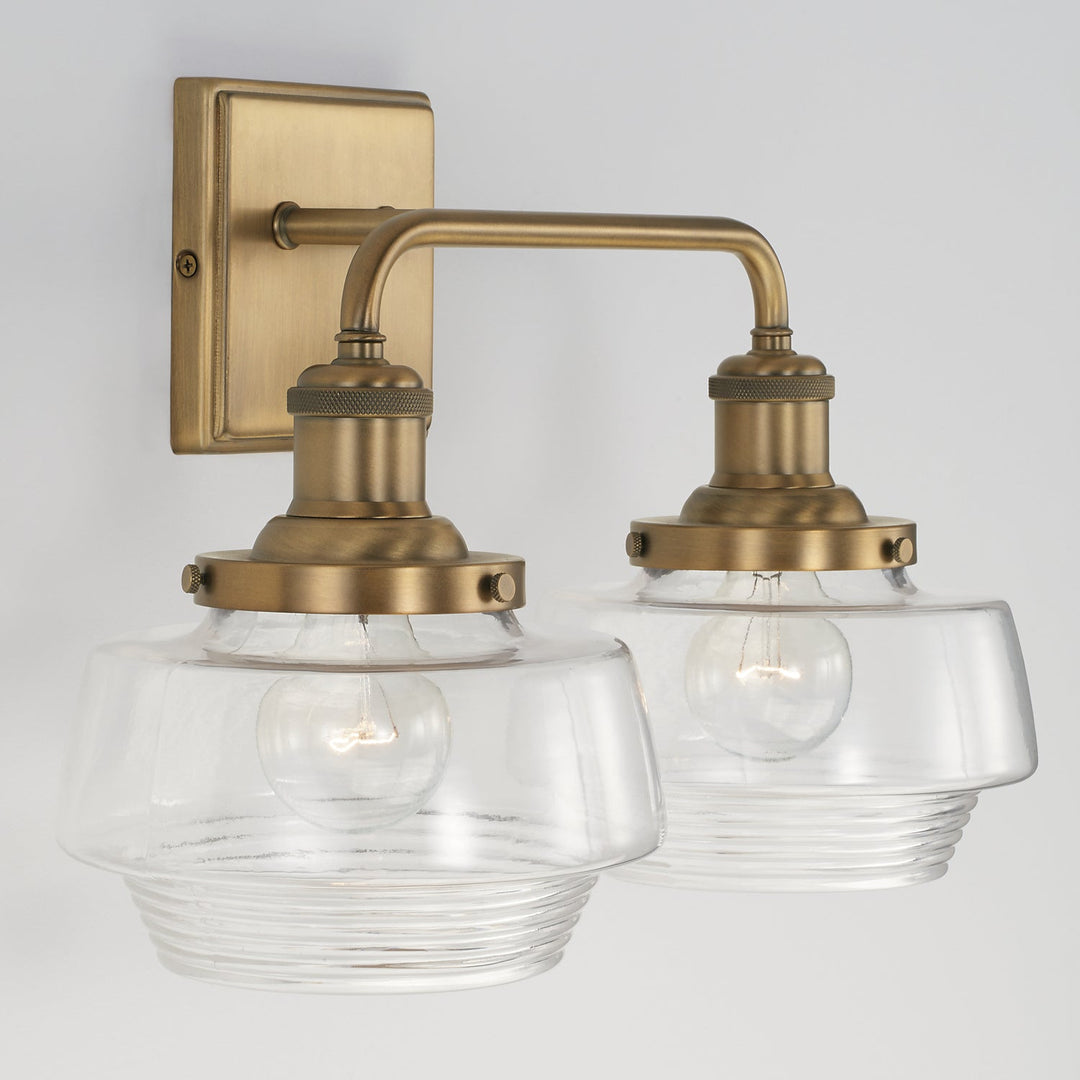 Capital Miller 142221AD-511 Bath Vanity Light 17 in. wide - Aged Brass