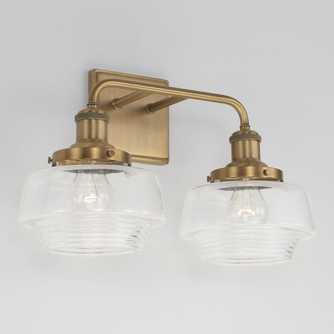 Capital Miller 142221AD-511 Bath Vanity Light 17 in. wide - Aged Brass