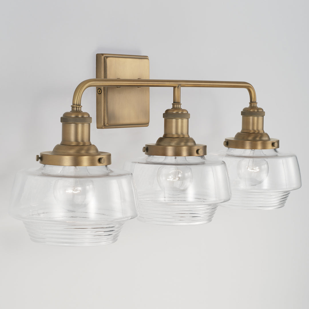 Capital Miller 142231AD-511 Bath Vanity Light 27 in. wide - Aged Brass