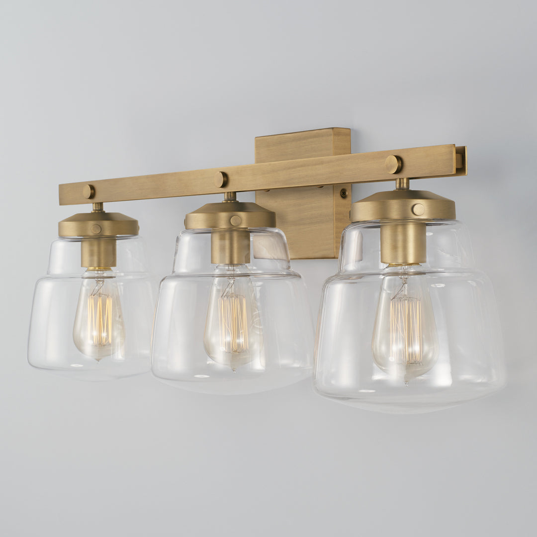 Capital Dillon 142731AD-518 Bath Vanity Light 26 in. wide - Aged Brass